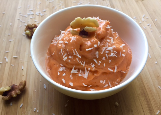 Creamy dreamy vegan peach ice cream