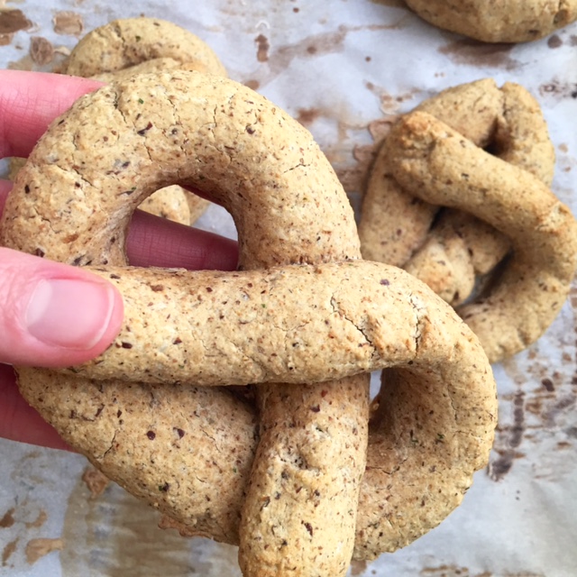 Homemade grain free soft pretzels - gluten free, vegan, paleo