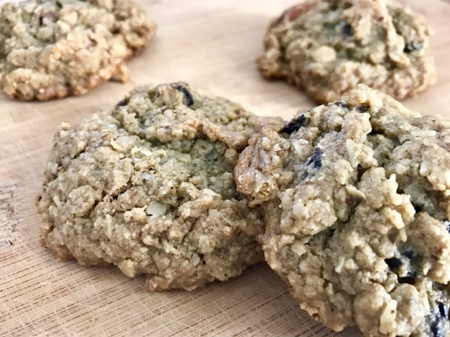 Cherry Almond Cookies - vegan , low sugar and gluten free