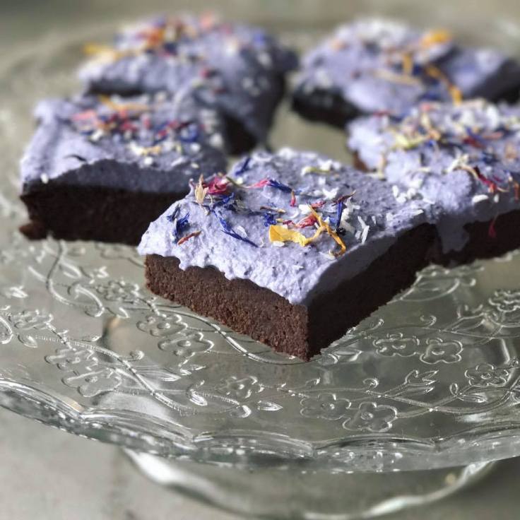 We get caught up in debating fat and carbs but don't forget about protein. Enjoy these flourless, protein rich Blueberry Lavender Brownies - gluten free, vegan, paleo