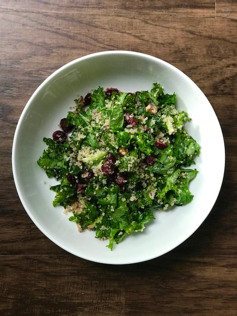 Orange Maple Vinaigrette - a perfect compliment to this Kale & Quinoa Salad
