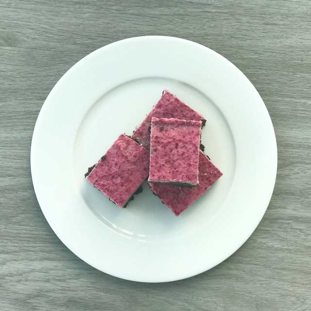 Protein Brownies with Cranberry Cream - Welli by Kristine - Grain Free, Gluten Free, Vegan, Paleo, No Added Sugar