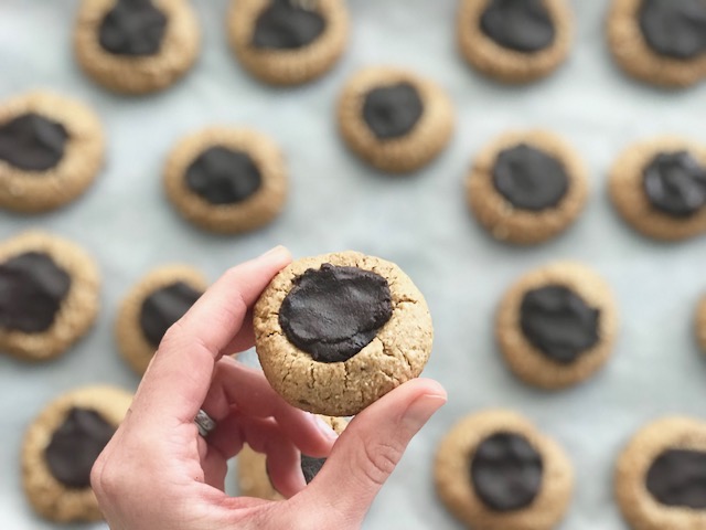 German Inspired Thumbprint Cookies - by Kristine of Welli - gluten free, vegan, grain free, paleo, low sugar