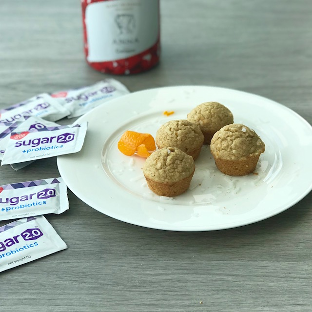 Orange Coconut Mimosa Muffins - www.getWelli.com - #getWelli #vegan #flourless #glutenfree #sugarfree