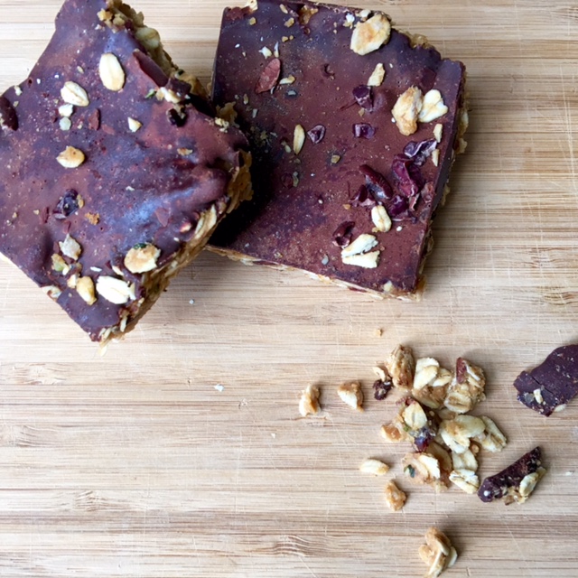 No Bake Chocolate Cherry Bars - getwelli.com - gluten free, vegan