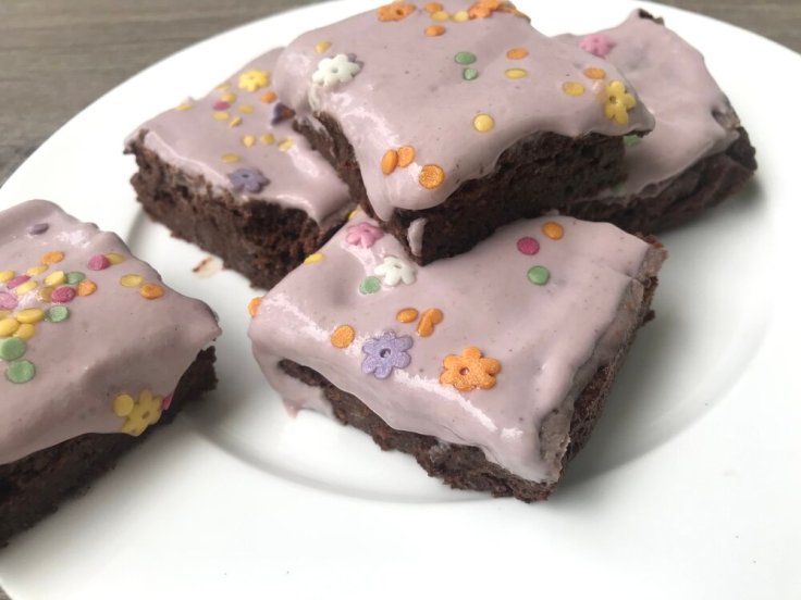 Strawberry Frosted Protein Brownies from Joyful Goodness - grain free - sugar free